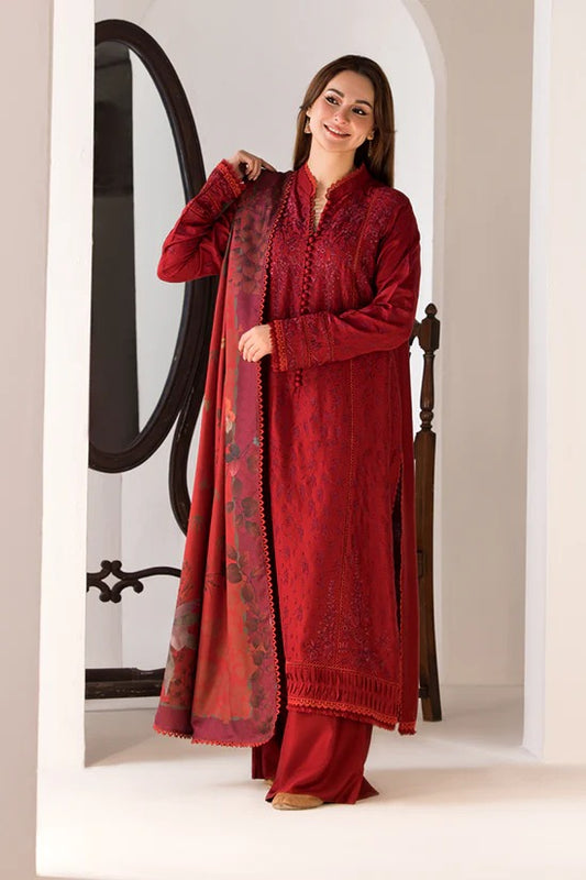3PC EMBROIDERED LAWN SUIT - HS-455
