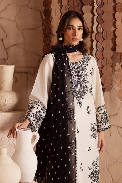 3PC EMBROIDERED LAWN SUIT - HS-704