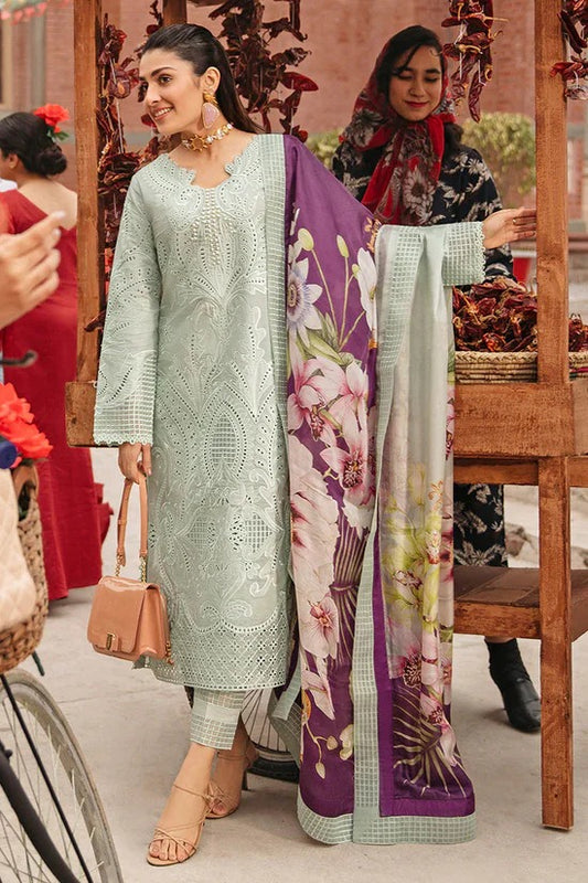 3PC EMBROIDERED LAWN SUIT - HS-87