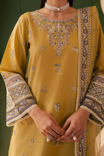 3PC EMBROIDERED LAWN SUIT - HS-691