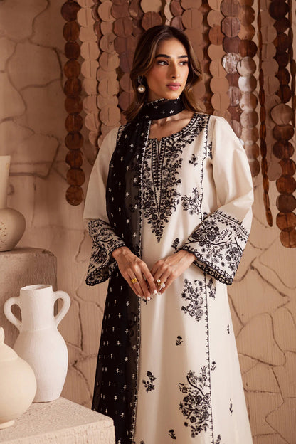 3PC EMBROIDERED LAWN SUIT - HS-704
