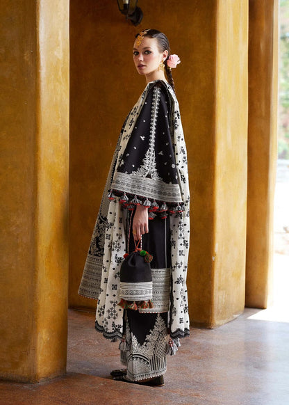 3PC EMBROIDERED LAWN SUIT - HS-705