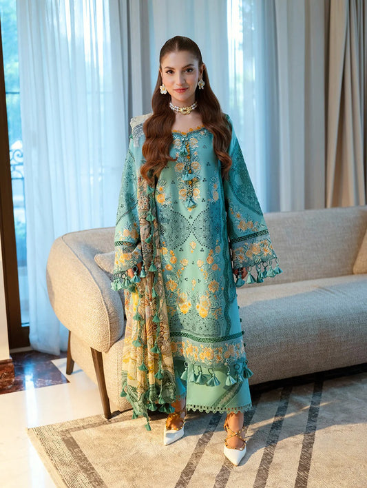 3PC EMBROIDERED LAWN SUIT - HS-723