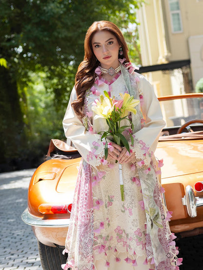 3PC EMBROIDERED LAWN SUIT - HS-726