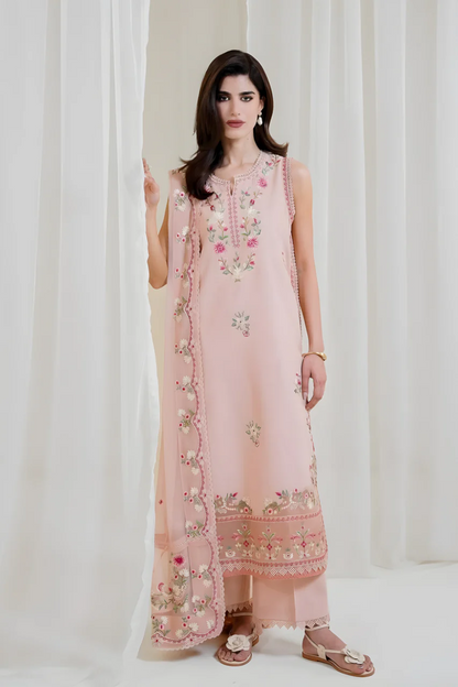3PC EMBROIDERED LAWN SUIT - HS-716
