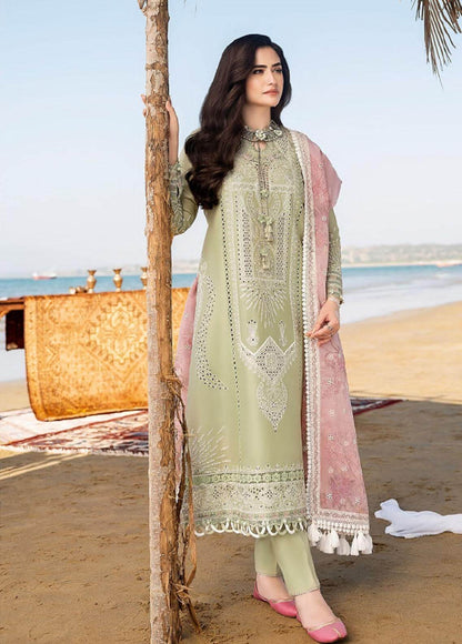 3PC EMBROIDERED LAWN SUIT - HS-141