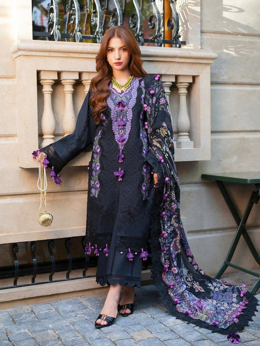 3PC EMBROIDERED LAWN SUIT - HS-724