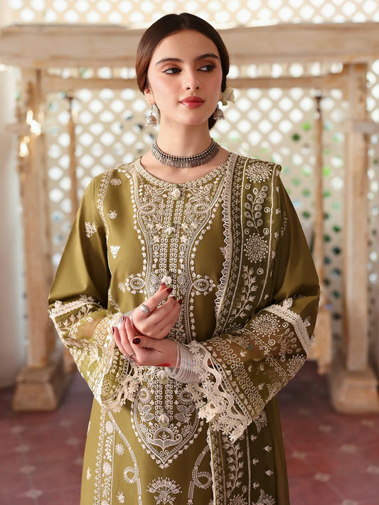 3PC EMBROIDERED LAWN SUIT - HS-471