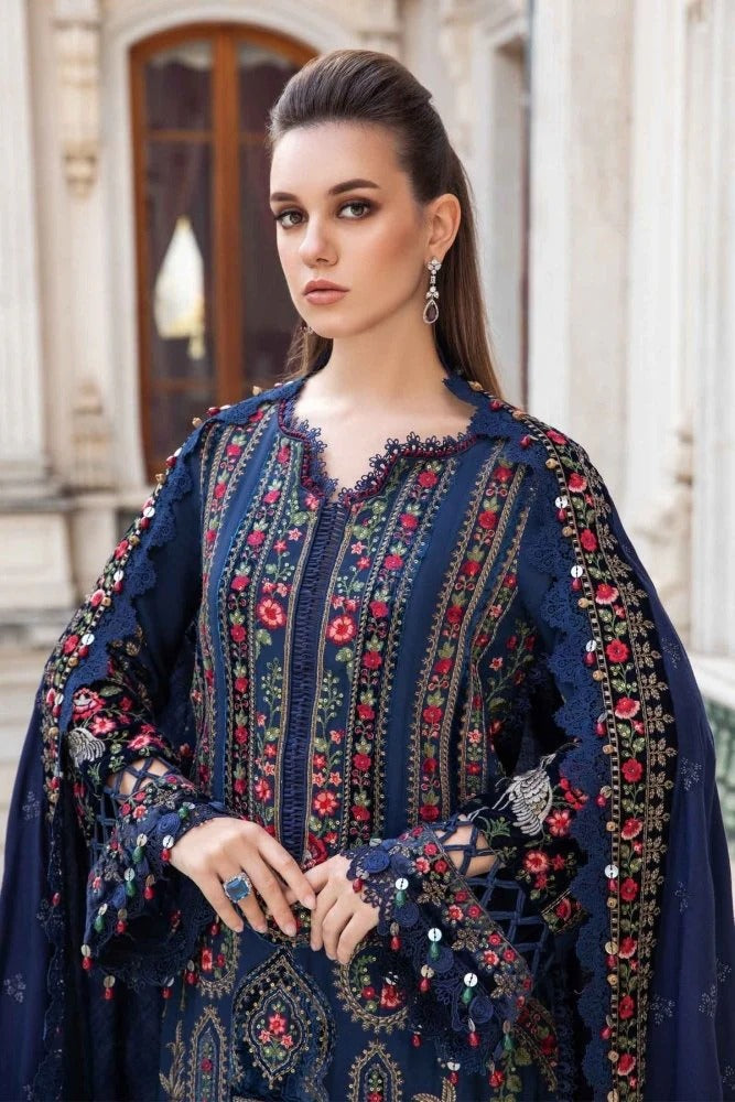 3PC EMBROIDERED LAWN SUIT - HS-391