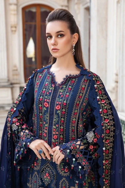 3PC EMBROIDERED LAWN SUIT - HS-391