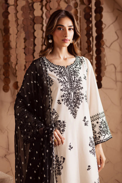 3PC EMBROIDERED LAWN SUIT - HS-704