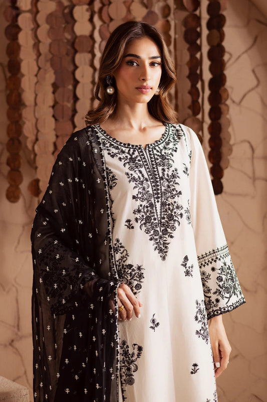 3PC EMBROIDERED LAWN SUIT - HS-704