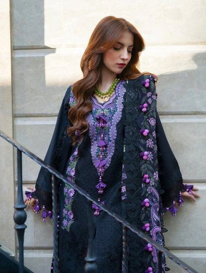 3PC EMBROIDERED LAWN SUIT - HS-724