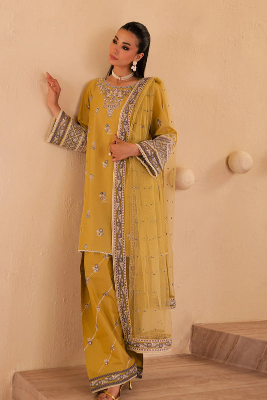 3PC EMBROIDERED LAWN SUIT - HS-691